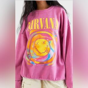 Urban Outfitters Pink Nirvana sweatshirt